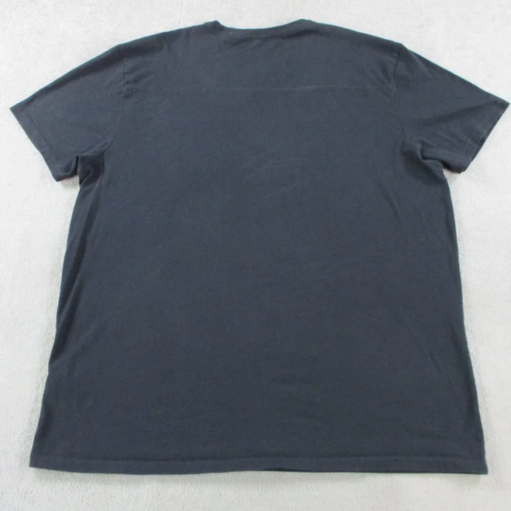 True Religion T Shirt Adult 3XL XXXL Black Pocket Graphic Print Crewneck Cotton